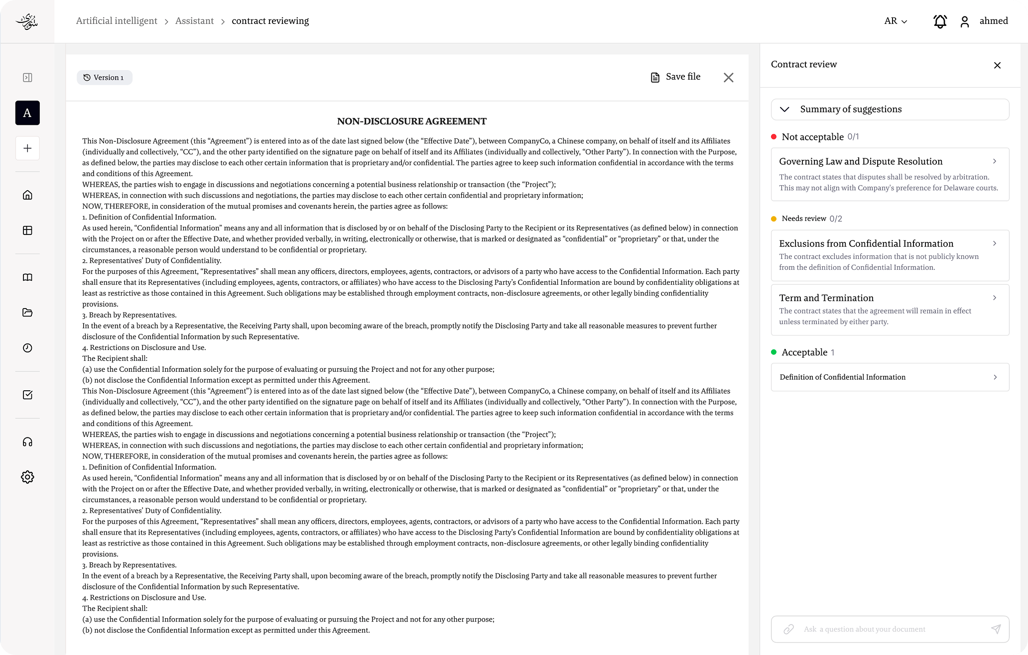 Contract Reviewing